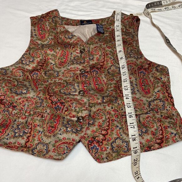 Vintage Liz Sport Petitie Paisley Pattern Vest Size S - Picture 8 of 11